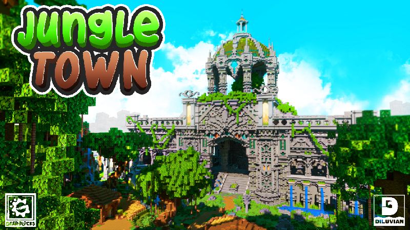 Jungle Town on the Minecraft Marketplace by Gearblocks