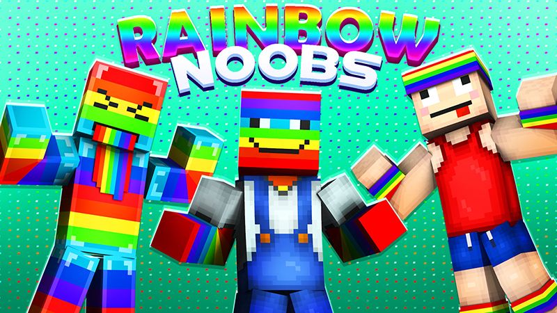 Rainbow Noobs on the Minecraft Marketplace by The Lucky Petals Rainbow Noobs on the Minecraft Marketplace by The Lucky Petals
