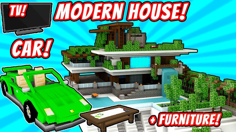 Modern House 2 on the Minecraft Marketplace by VoxelBlocks