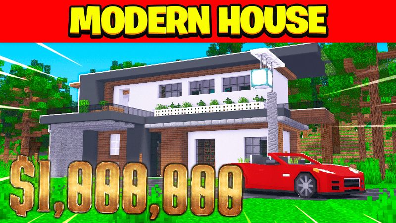 Modern House on the Minecraft Marketplace by Kreatik Studios Modern House on the Minecraft Marketplace by Kreatik Studios