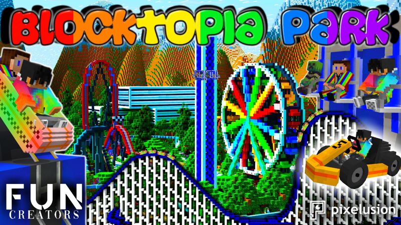 Blocktopia Park Theme Park on the Minecraft Marketplace by Pixelusion