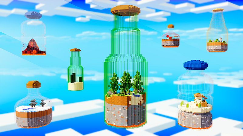Bottled Skyblock on the Minecraft Marketplace by Odyssey Builds