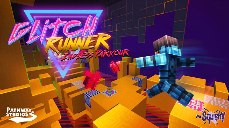 Glitch Runner Endless Parkour on the Minecraft Marketplace by Pathway Studios