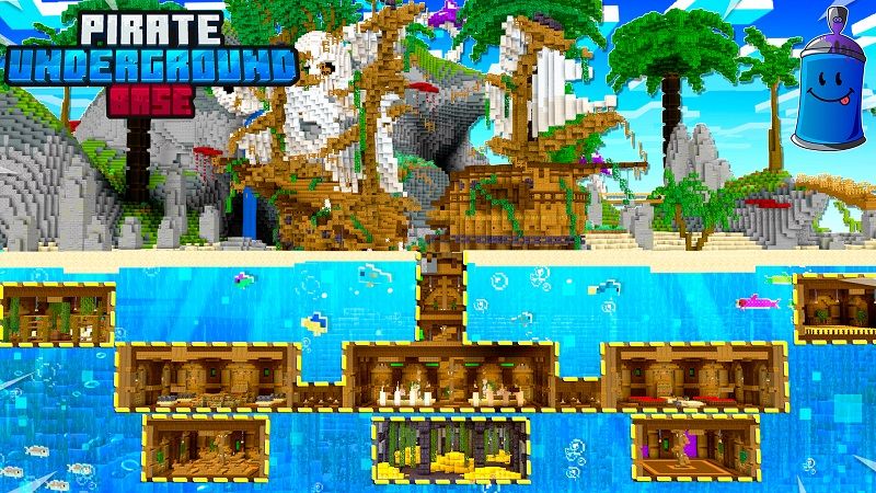 Pirate Underground Base on the Minecraft Marketplace by 4KS Studios Pirate Underground Base on the Minecraft Marketplace by 4KS Studios