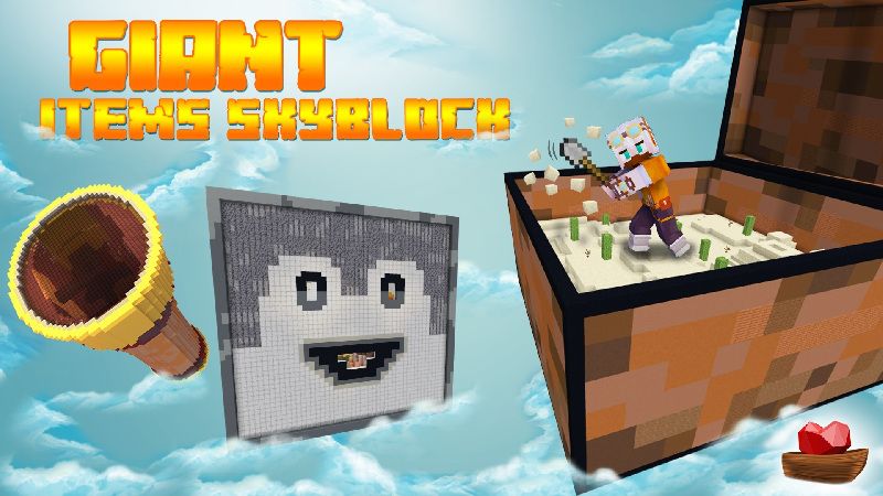 Giant Items Skyblock on the Minecraft Marketplace by Lifeboat