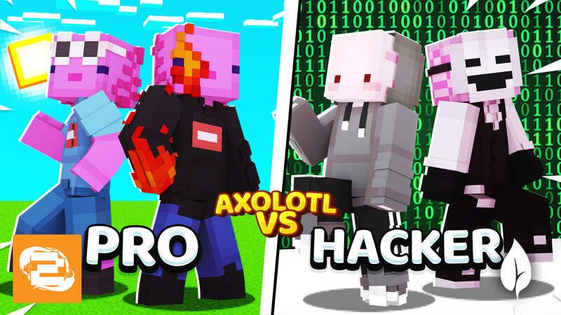 Axolotl Vs Hacker on the Minecraft Marketplace by 2-Tail Productions
