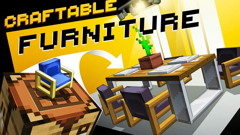 Craftable Furniture on the Minecraft Marketplace by SNDBX Craftable Furniture on the Minecraft Marketplace by SNDBX