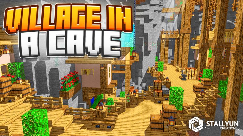 Village In a Cave on the Minecraft Marketplace by Pixell Studio