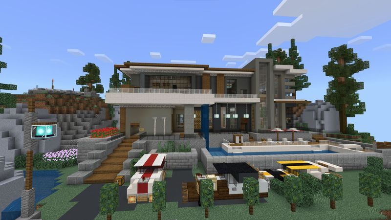 Noob Pro Hacker Mansions by 5 Frame Studios