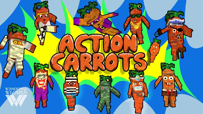 Action Carrots on the Minecraft Marketplace by Wandering Wizards Action Carrots on the Minecraft Marketplace by Wandering Wizards