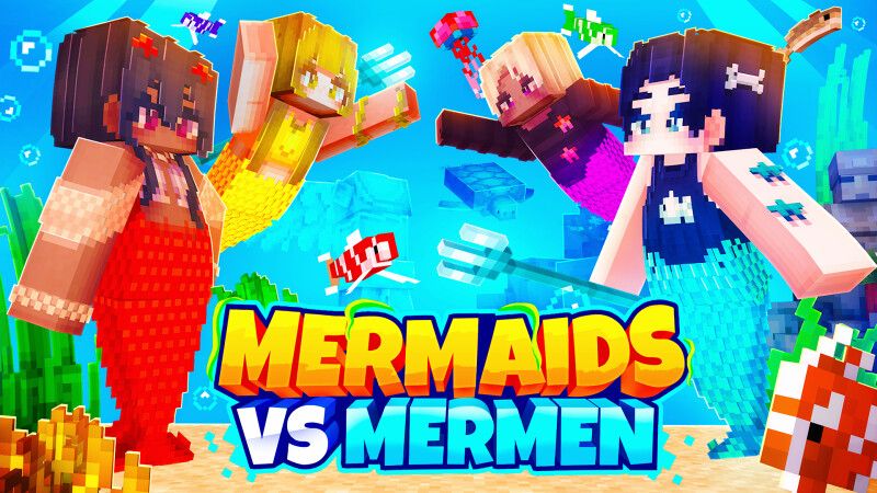 Mermaids vs Mermen on the Minecraft Marketplace by CrackedCubes Mermaids vs Mermen on the Minecraft Marketplace by CrackedCubes
