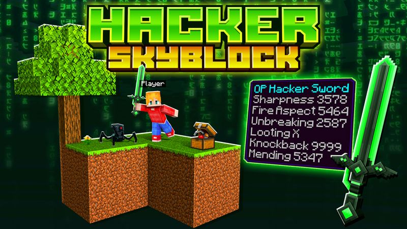 Hacker Skyblock on the Minecraft Marketplace by GoE-Craft Hacker Skyblock on the Minecraft Marketplace by GoE-Craft
