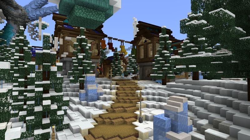 Winter Dragon Castle by ThunderAy