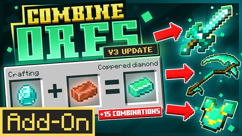 COMBINE ORES V3 AddOn on the Minecraft Marketplace by Red Eagle Studios