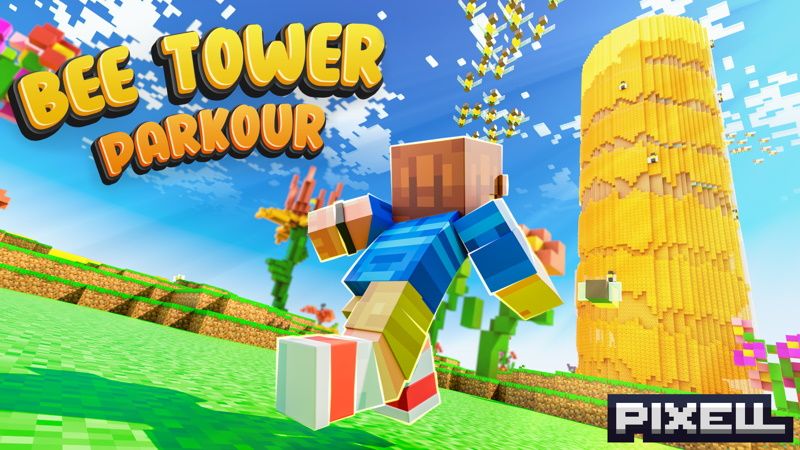 Bee Tower Parkour on the Minecraft Marketplace by Pixell Studio