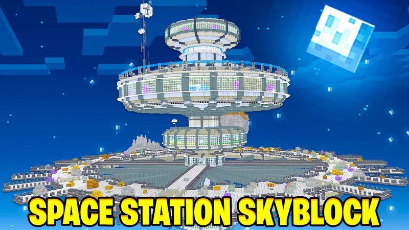 Space Station Skyblock on the Minecraft Marketplace by 5 Frame Studios