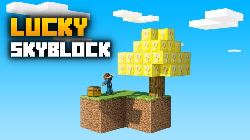 Lucky Skyblock on the Minecraft Marketplace by Fall Studios Lucky Skyblock on the Minecraft Marketplace by Fall Studios