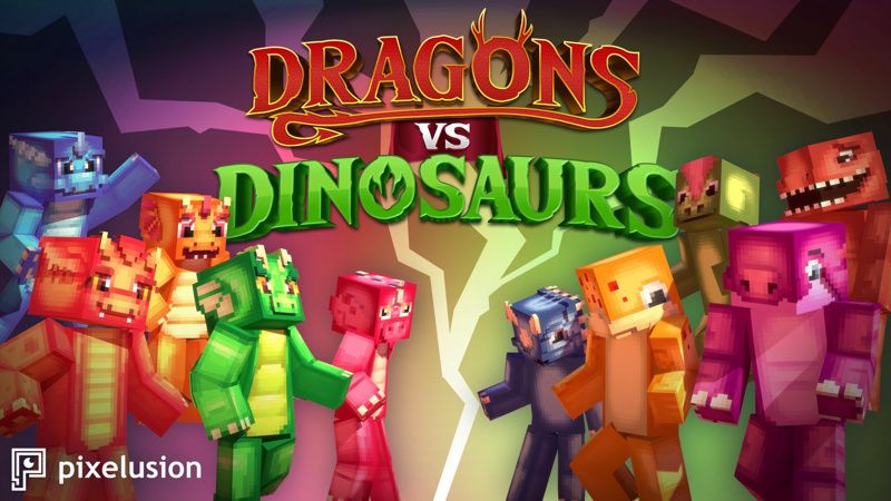 Dragons vs Dinosaurs on the Minecraft Marketplace by Pixelusion