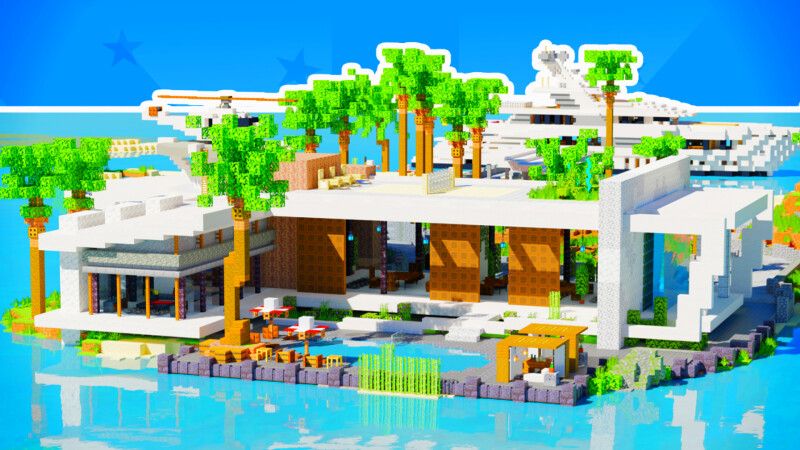 Deluxe Party Mansion on the Minecraft Marketplace by CrackedCubes