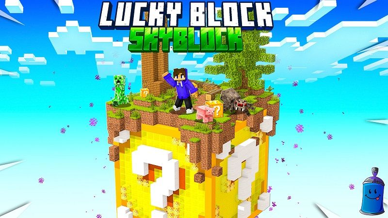 Lucky Block Skyblock on the Minecraft Marketplace by Street Studios Lucky Block Skyblock on the Minecraft Marketplace by Street Studios