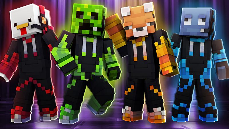 Fire Neon Gamers on the Minecraft Marketplace by The Lucky Petals